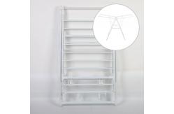 China Metal 2 Layers Foldable Clothes Drying Rack Butterfly Design With Shelves supplier