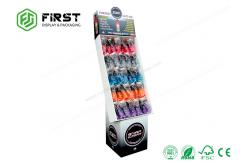 China Glossy / Matte Lamination SGS Approval Free Standing Peg Hook Cardboard Floor Displays supplier