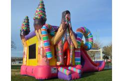 China Combo Sugar Shack Inflatable Bouncy Slide Digital Printing supplier