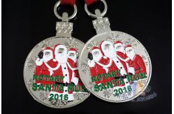 China Christmas Logo Custom Fiesta Medals Both Side Design With 800 * 10MM Lanyard supplier