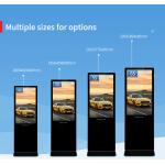 Wifi Ultra Slim Indoor LCD Digital Signage Advertising Kiosk With Tempered Glass