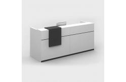 China 1100Hmm White Office Reception Desk 78.7 Inch With Reception Counter supplier