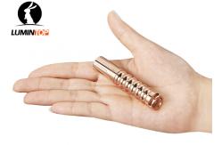 China Rose Gold Lumintop Copper Worm Flashlight , AAA Battery LED Pocket Torch supplier