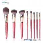 8pcs Aluminium Ferrule Rose Gold Makeup Brush Set for sale