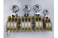 China 30KN Transmission Line Stringing Tools Insulated Nylon Sheave Hoisting Tackle supplier