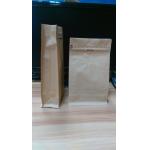 Stand Up Kraft Paper Bag Customized Paper Bags With Foil / Zipper