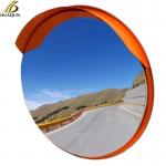 Unbreakable Round Convex Mirror For Road Safety Orange Color for sale
