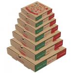 Custom Size Biodegradable Corrugated Cardboard Fast Food Pizza Boxes with Matt Lamination Logo Printing and Recyclable for sale