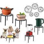 Vintage Powder Coated Black Metal Steel Flower Pot Stand Shelf for Home and Garden for sale
