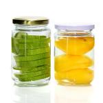 Bulk Round Transparent Glass Canisters Jar Glass Snack Containers For Honey Jam 32oz for sale
