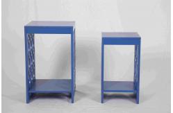 China Blue Modern Nesting Tables , Ergonomic Wooden Bedside Table 58 Cm Height supplier