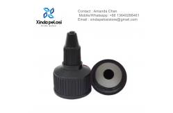 China Custom BPA FREE Black Twist Top Dispensing Lids For Squeeze Bottles supplier