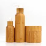 ODM Plastic Jar Bamboo Lid Canisters 200g 100g With Silk Screen Printing for sale