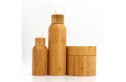 China ODM Plastic Jar Bamboo Lid Canisters 200g 100g With Silk Screen Printing supplier