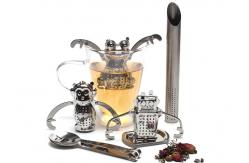 China Robot Monkey Frog Shape Lovely Deeper Herbal Basket Tea Strainer Stainless Steel 304 supplier