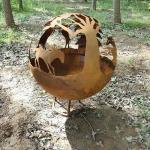 Manual Ignition Corten Gas Fire Pit Rustic Red Or Customized for sale