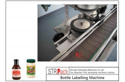 China Vertical Self Adhesive Round Bottle Labeling Machine With PLC Control 120 BPM supplier