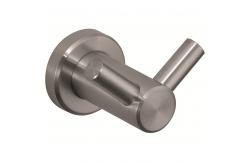 China Double Hotel Bathroom Robe Hooks Polished Stainless Steel Coat Hook supplier