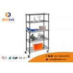 Movable Adjustable Wire Storage Shelve Powder Coating 6 Tier Heavy Duty for sale