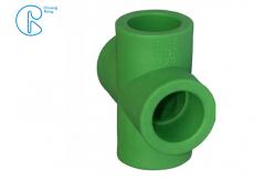 China Smooth PPR Pipe Fittings PPR 4 Way Cross Tee High Heat / Pressure Resistance supplier