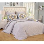 Printed Comforter Set 6pcs Reversible Bedding Set Grey Color Reversible Conforter Set for sale