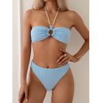 Stay Stylish On Your Beach Holiday With Striped Halter Swimming Suits Bikini for sale