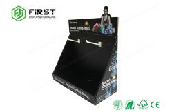 China Matte Black Pegboard Hanging Cardboard Counter Display Stand Environmental Friendly supplier