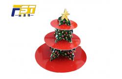 China Corrugated Cardboard Cake Display , Customize Shape Cardboard Tiered Cupcake Stand supplier