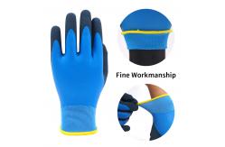 China Anti Slip Fully Coated Latex Gloves Oil Resistant Work Gloves Waterproof supplier