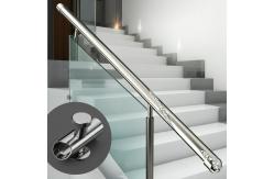 China Smooth PSS Stainless Steel Handrails with Crystal Accents for Glass Fencing supplier