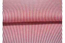 China Soft Touch Cotton Yarn Dyed Fabric , Smooth Red And White Striped Material supplier