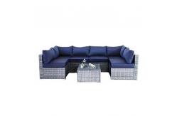 China U Shape Patio Couch Sofa Polyester Fabric Moisture Proof Outdoor Sofa Set supplier