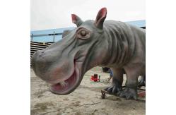 China Animatronic Hippopotamus , 4m Full Size Hippo For Amusement Park supplier