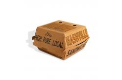 China Customized eco-friendly and oil resistant hamburger box for fast food packaging supplier