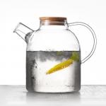 3 - 4 Person Modern Glass Teapot , Wedding / Holidays Pyrex Glass Kettle for sale