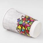 OEM 16oz Double Wall Paper Cup PE Coated Disposable Milk Tea Cup for sale