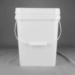 20kg Square Plastic Bucket With Lid And Handle Can Be Customized for sale