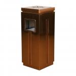 China Supply Black Stainless Steel Hotel Barrel High-End Series Waste Bin Public Prullenbak for Hotel Lobby for sale