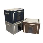 Ultralight 100L Fabric Cube Storage Boxes , Dustproof Fabric Storage Bins With Lids for sale