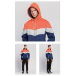 Tie Dye Printed Zipper Up Hoodie Mens Fleece Pullover Letter Pattern