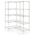Dry Or Wet Commercial Wire Shelving / Stainless Steel Wire Shelves Chrome Finish for sale