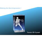 tennis crystal 3d award/3d crystal trains/crystal block/blank crystal blocks/crystal cube for sale