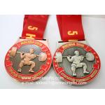 3D metal weight-lifter sport medals, custom made tournament medals wholesale for sale
