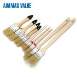 Round Natural real bristle paint brushes  Wooden Handle Real Hair Paint Brushes for sale