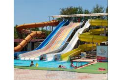 China Fiberglass Mat Racer Water Slide Cluster Rainbow Water Slide 6m Height supplier