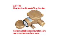 China 10A/16A marine brass plug&socket CZH101 waterproof socket handware in bulk supplier
