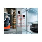 Checked Steel Plate Floor Freight Elevator Car Decoration With Large Space for sale