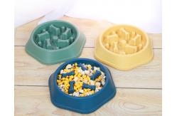 China 8In Dia Dog Slow Feeder Bowl Portable Expandable With Non Spill Mat supplier