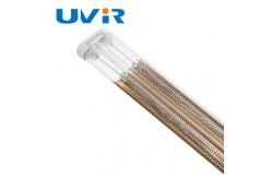 China 1kw Medium Wave Infrared Lamp , Quartz Heating Lamps with gold reflector supplier