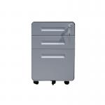 Non Rusting  0.5-1.0mm Metal Mobile Pedestals Round Edge Under Desk Drawer Storage for sale